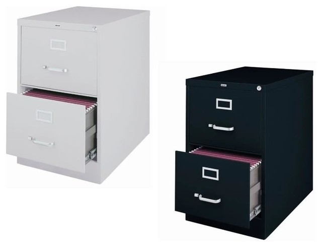 Value Pack Set Of 2 Drawer Legal File Cabinet In Gray And Black