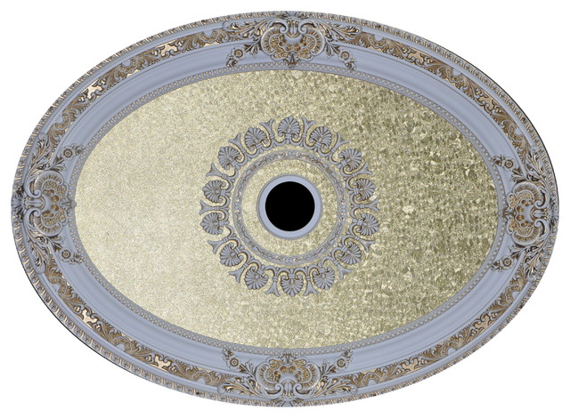 Artistry Lighting Antique White Frame Ceiling Medallion Oval Collection