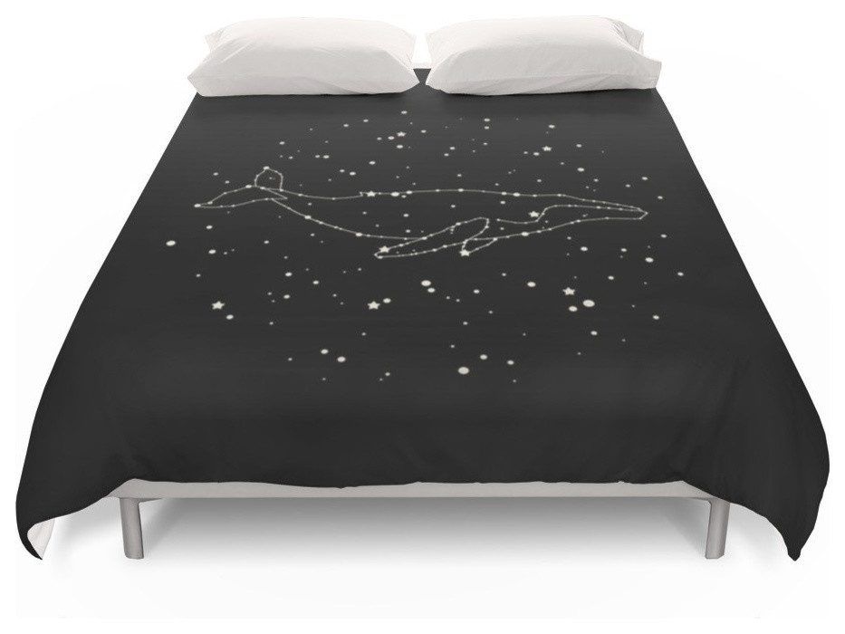 Whale Constellation Duvet Cover Beach Style Duvet Covers And