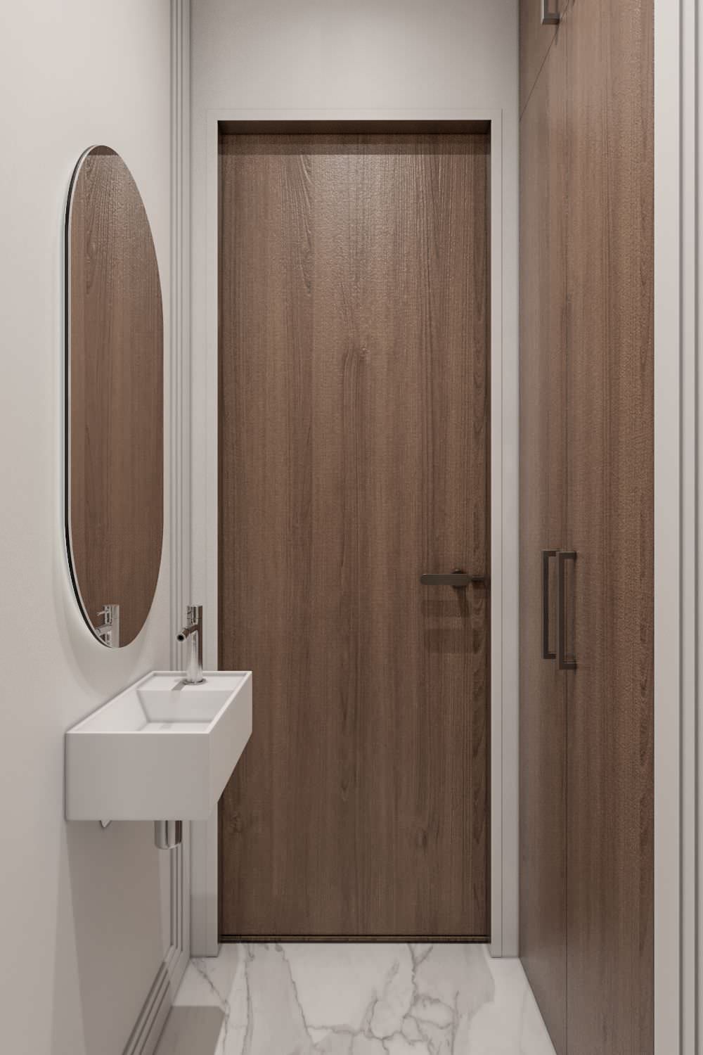 Туалет с местом для стиральной машины