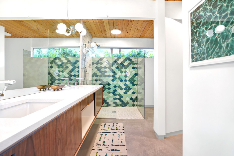 Inspiration for a midcentury bathroom in Minneapolis.