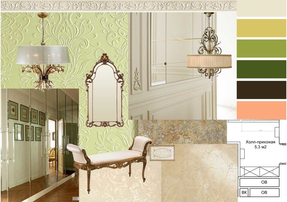 Квартира к классическом стиле нео-барокко