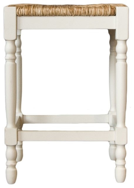 24 in. High Counter Stool w Woven Rush Seat
