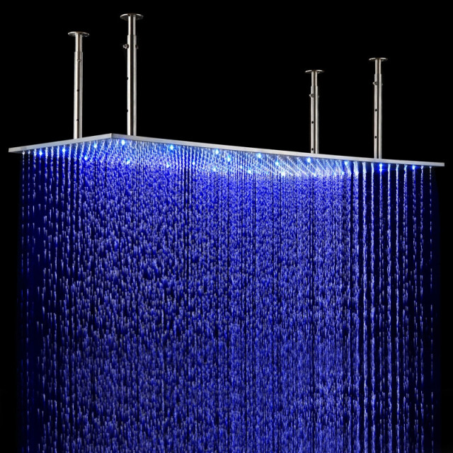 20"x40" Ceiling Mounted Rain Shower Head Luxurious Stainless Steel ...