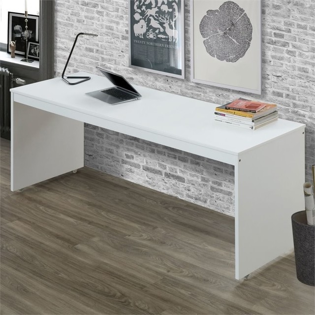 Acme Youth Lawson Desk With White And Orange Finish 37466