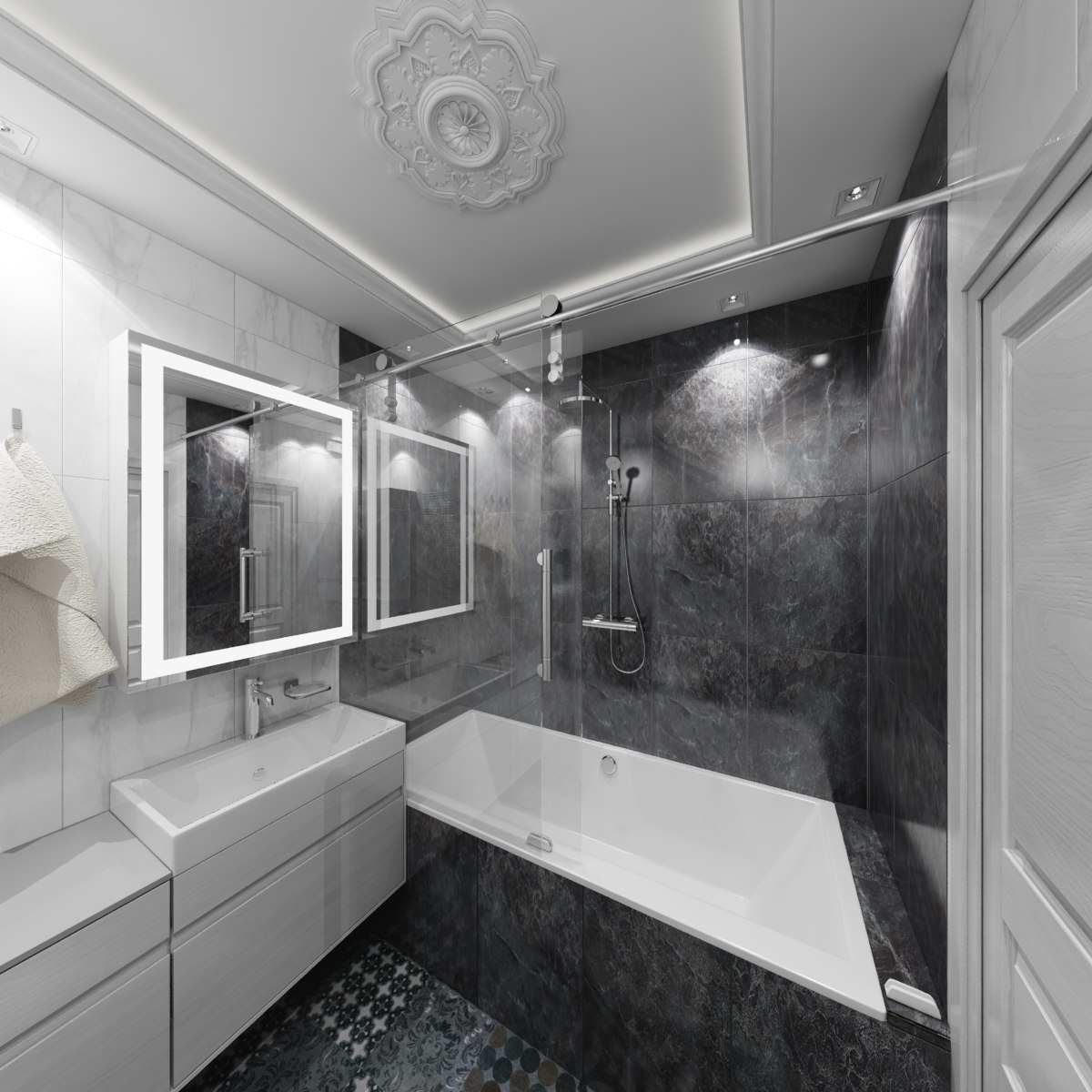 Современная классика в однокомнатной новостройке для зрелой пары