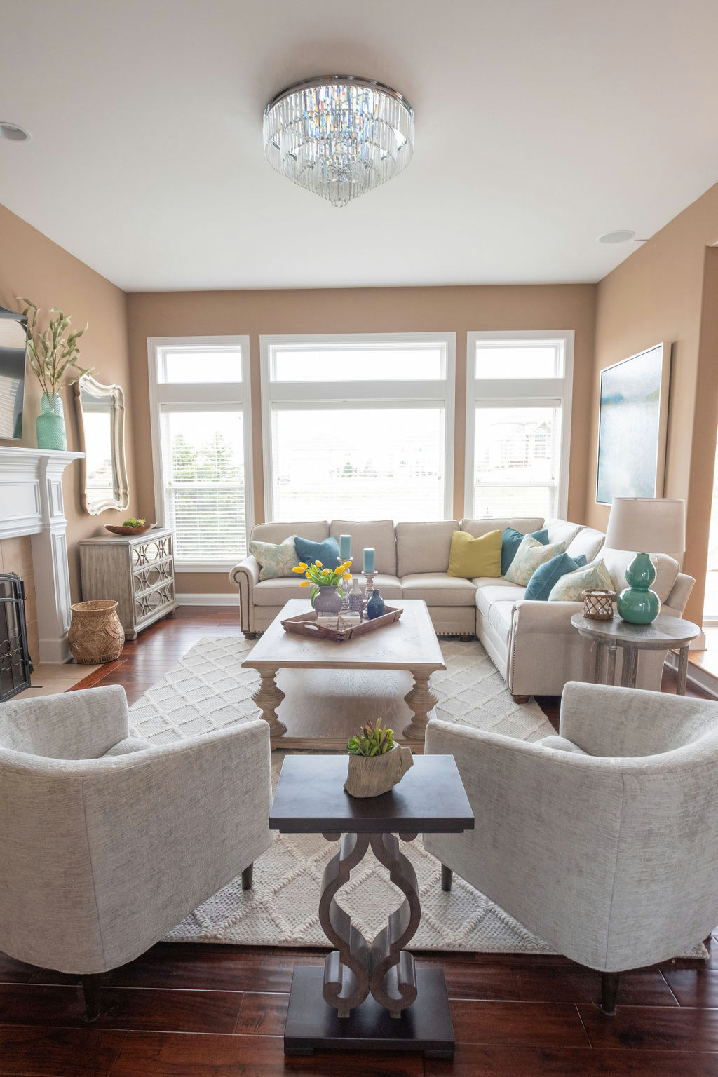 California Chic Style Living Room and Office