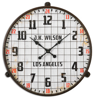 Los Angeles Grated Wall Clock