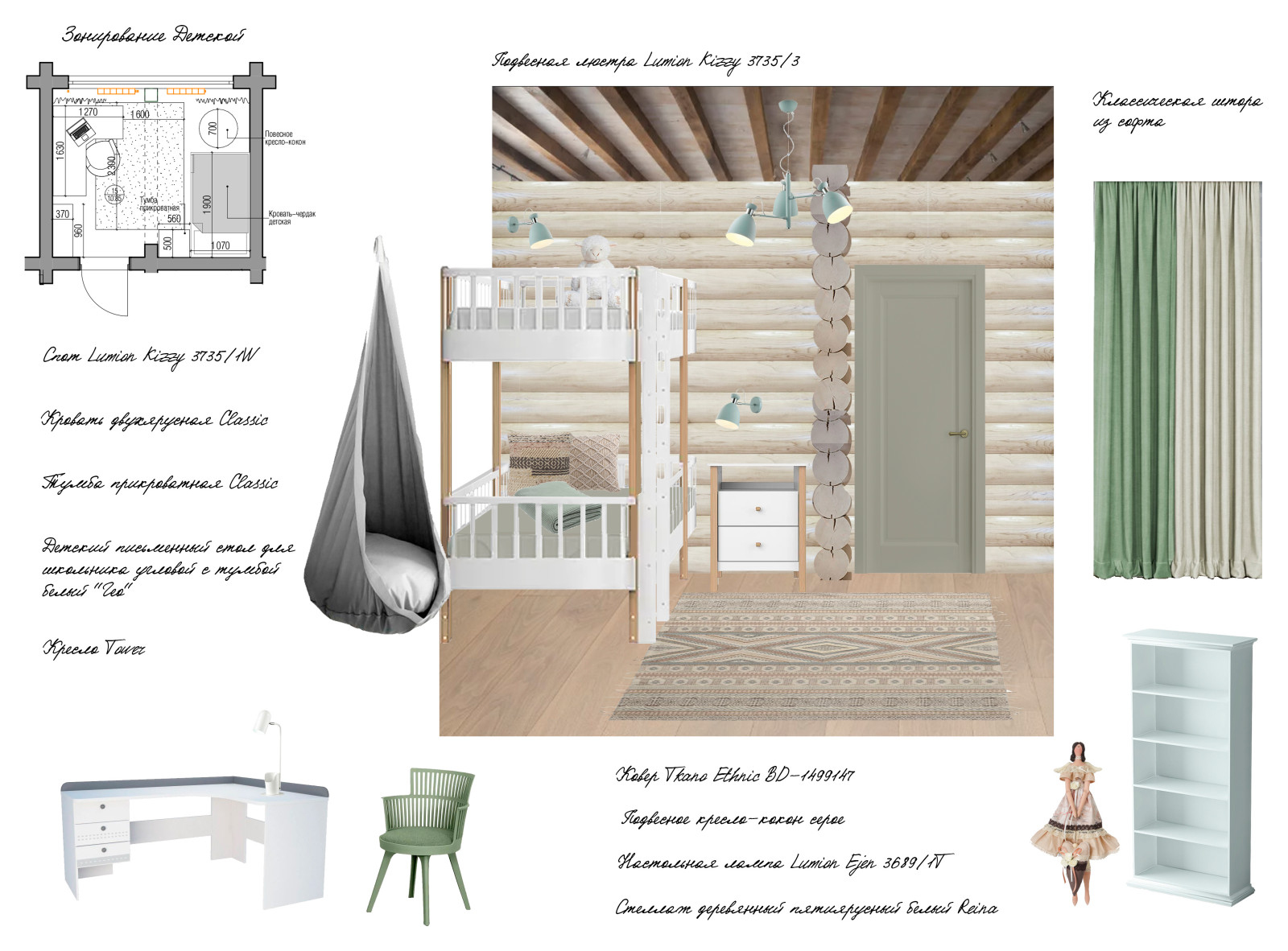 Концепт детской (второй этаж). Вариант 1