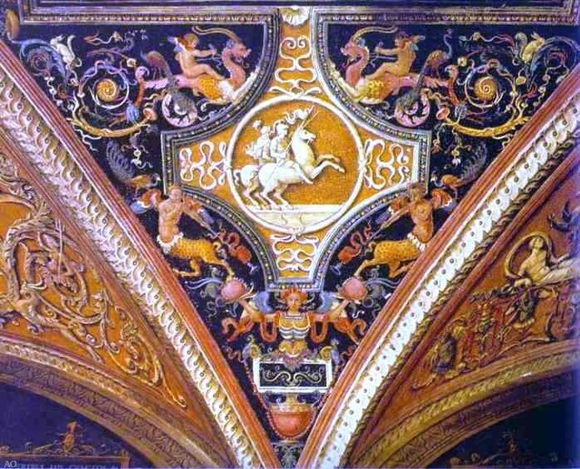 Pietro Perugino Detail Of The Ceiling 20 X25 Wall Decal