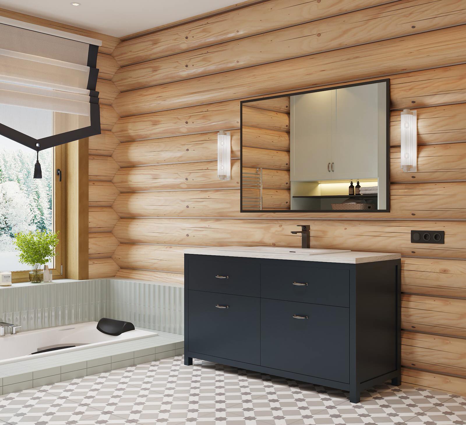 Дизайн проект дома из рубленного бревна