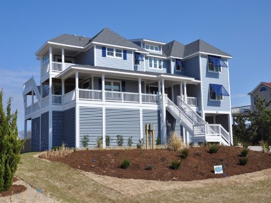 Inspiration for a beach style exterior in Raleigh.