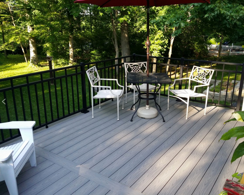 Inspiration for a large backyard balcony deck remodel with no cover