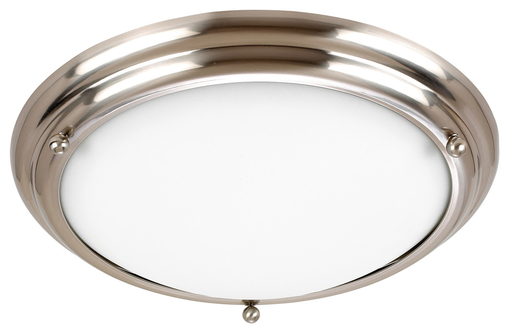 Centra Small Brushed Stainless Flush Mount Ceiling Light