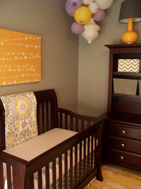 Gray Yellow And Lavender Nursery Contemporary Gray Yellow And Lavender Nursery Contemporary