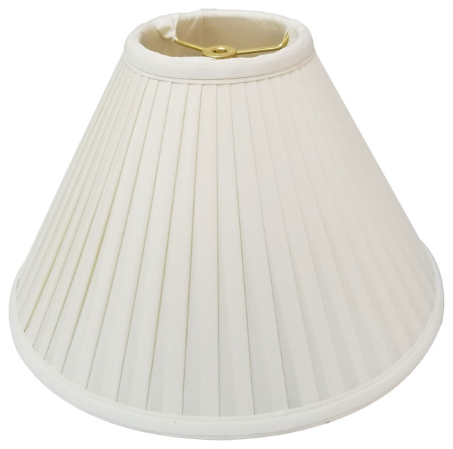 Coolie Empire Side Pleat Basic Lampshade, White, 5"x14"x9.5"