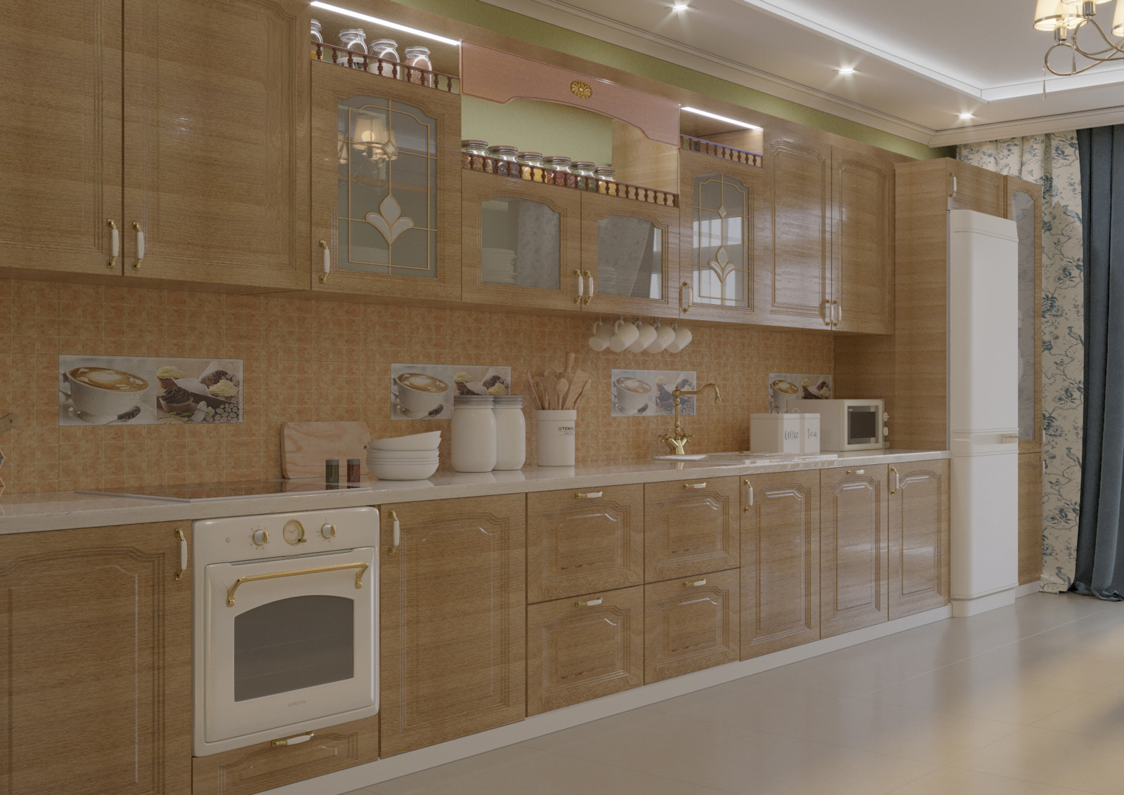 Кухня гостиная в частном доме