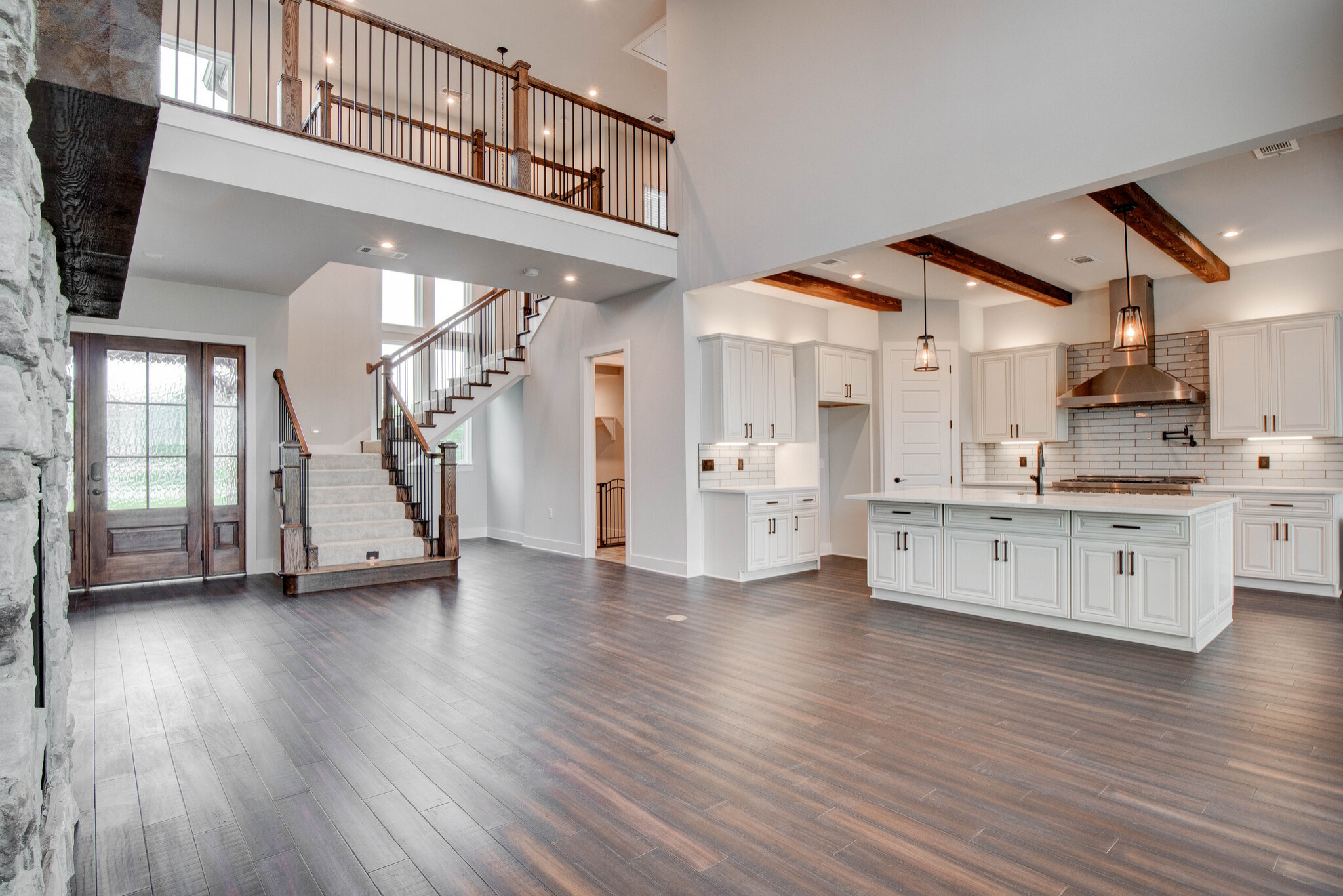 Transitional Two-Story Lakehouse