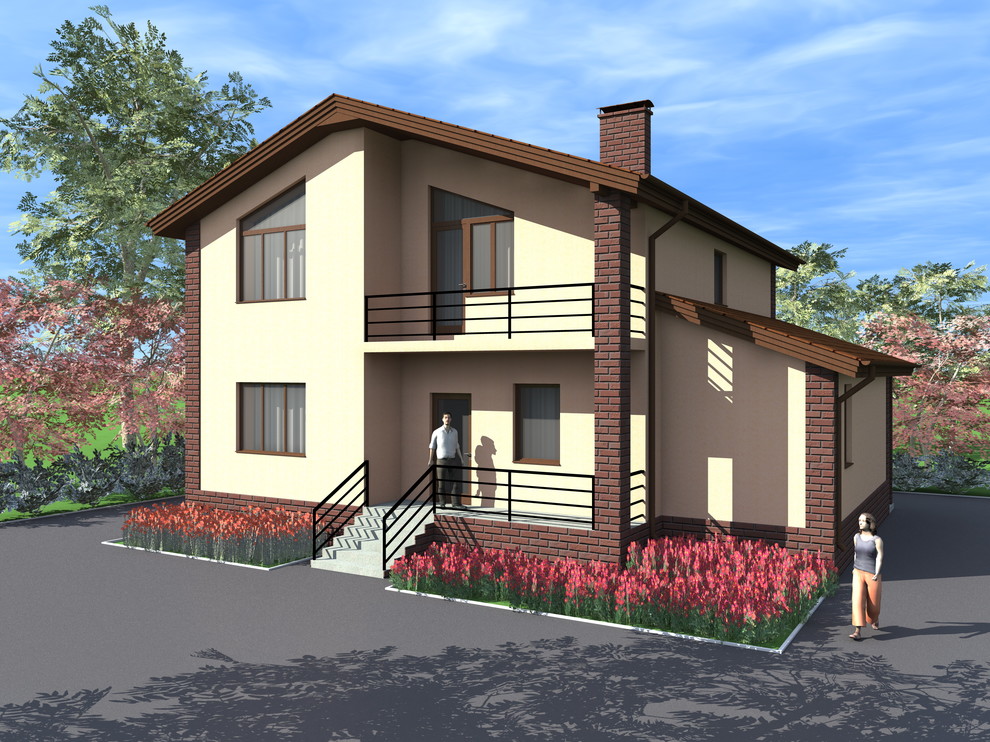 Двух этажный дом в подмосковье