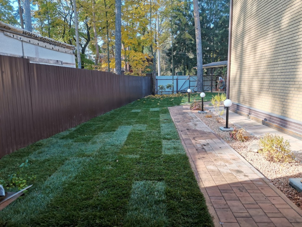 Реализация ландшафтного проекта на площади 300м2.