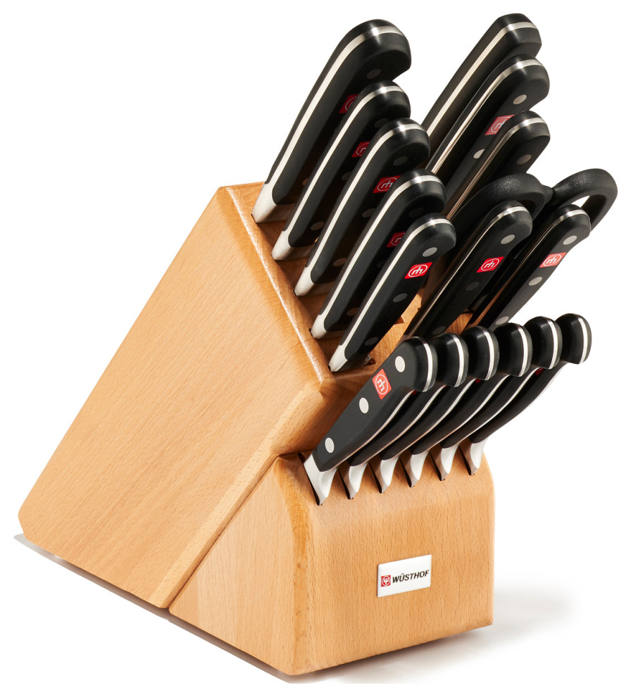 Wusthof Classic 18 Pc. Knife Block Set Traditional Knife Sets