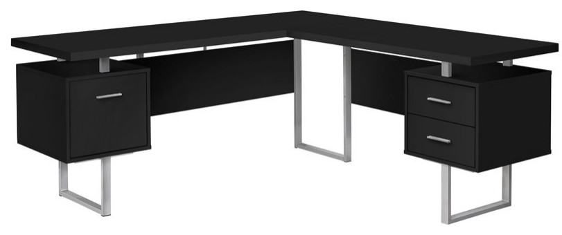 houzz home office desk with 3 file drawers reversible houzz home office desk with 3 file drawers reversible
