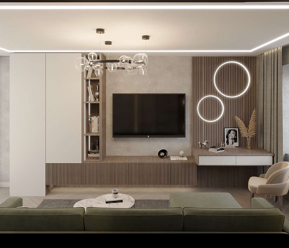 Серый-зеленый оазис: гармония контрастов