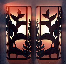 Heliconia Large Sconces Tropical Wall Hawaii By Heliconia Large Sconces