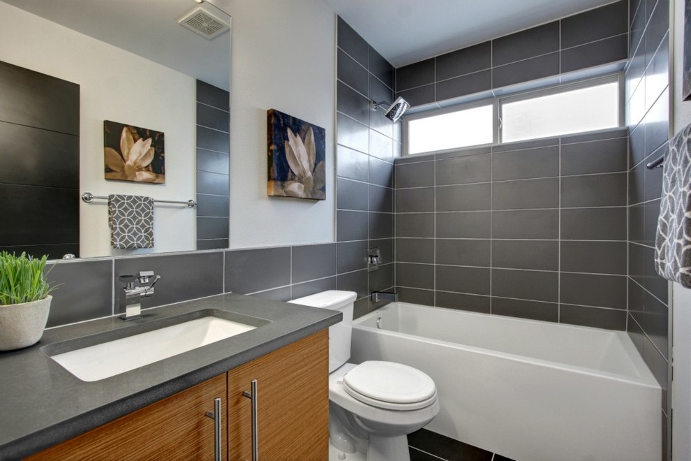 modern siding Modern Bathroom Seattle by United Signature of