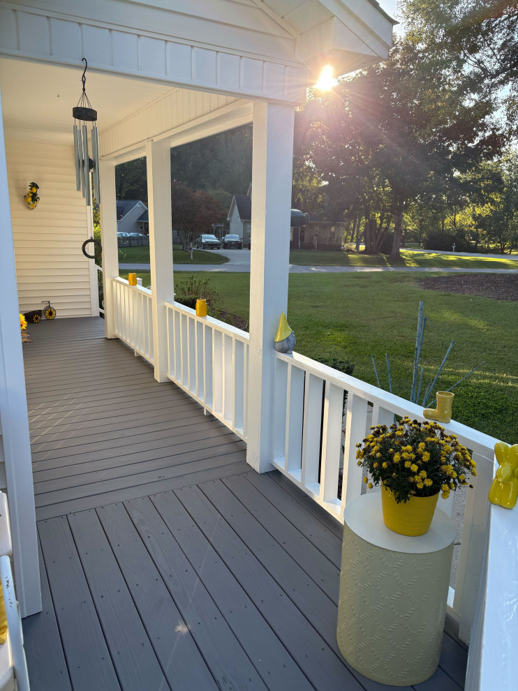 Wood Deck with Wood Rails