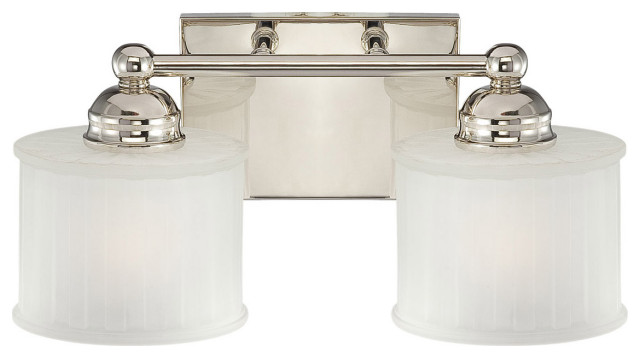 1730 Series 2 Light Bathroom Vanity Light, Polished Nickel