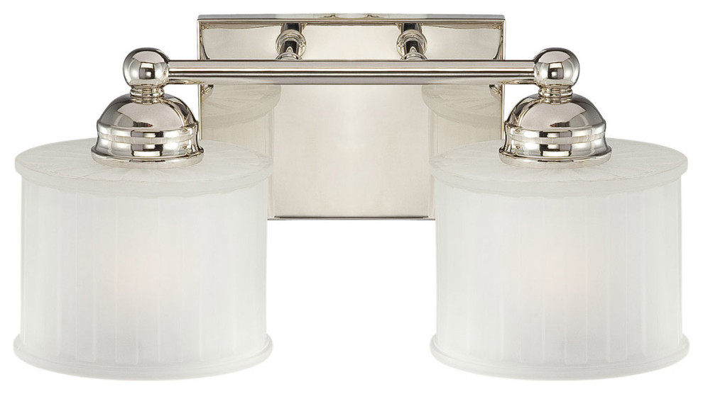 1730 Series 2 Light Bathroom Vanity Light, Polished Nickel