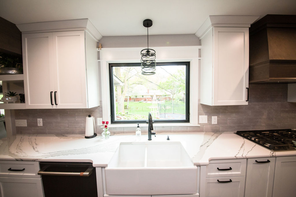 Inspiration for a transitional kitchen remodel in Omaha