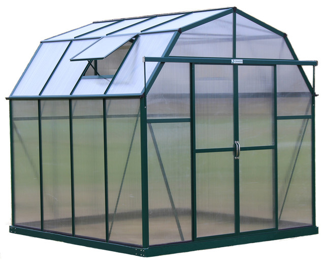 Grandio Greenhouses Elite Barn-Shaped Walk-In Greenhouse Kit, 8'x8 ...