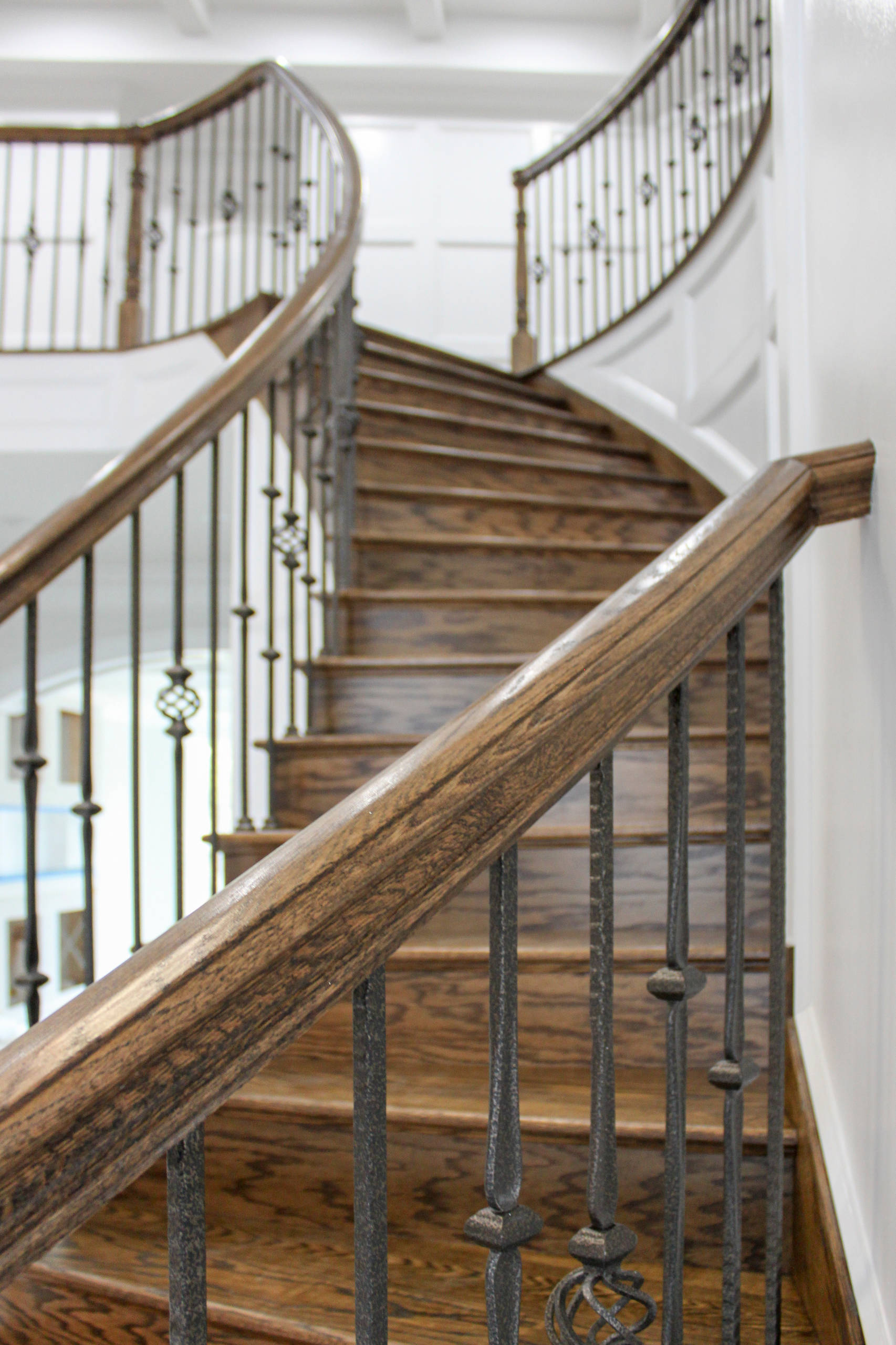 51_Elegant and Welcoming Twin Curved Staircase, Alexandria VA 22060