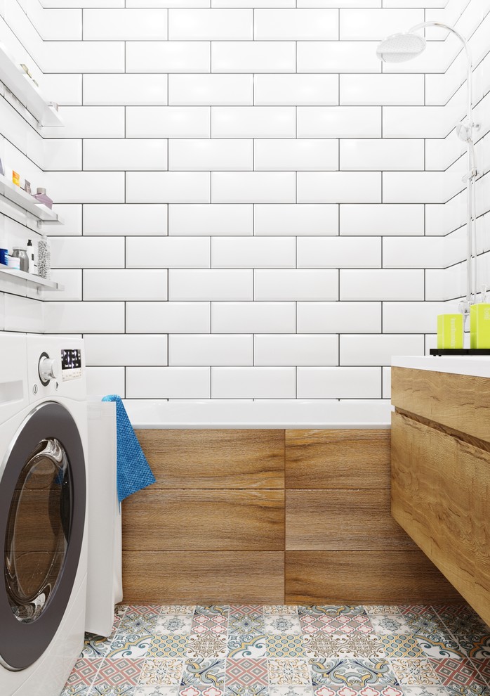 Просторная студия с отдельной спальней в скандинавском стиле