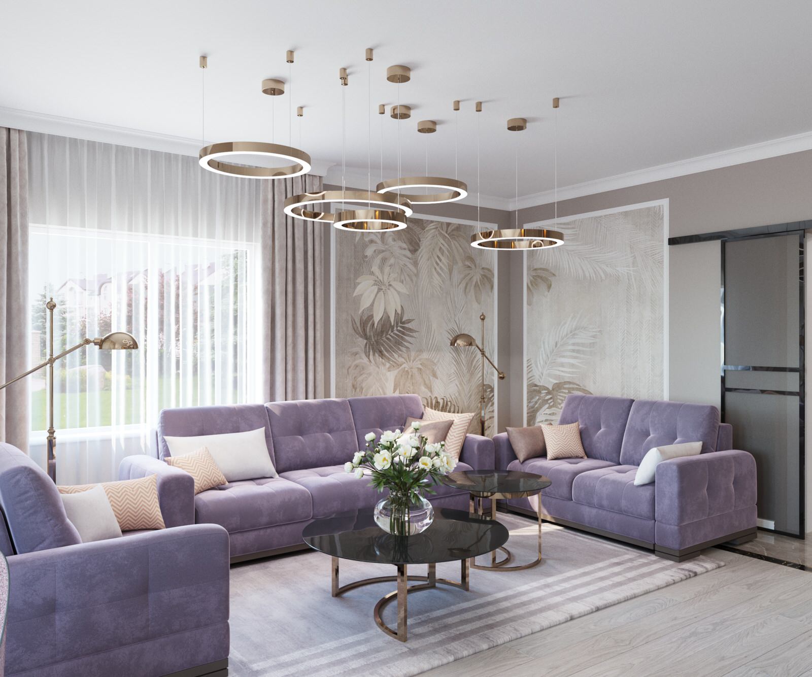 Дизайн интерьера гостиной в частном доме (г. Мурманск)