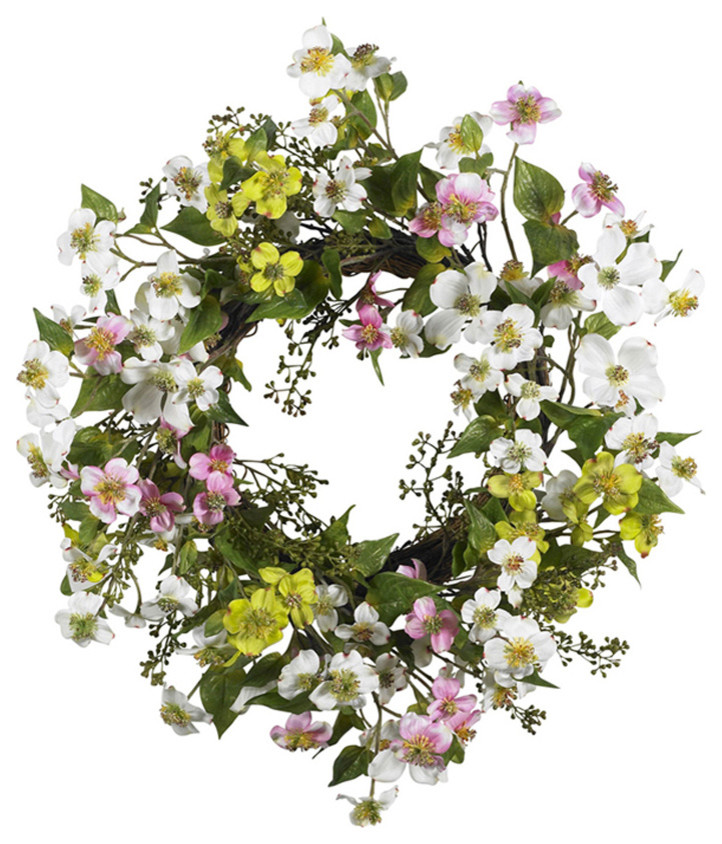 20" Dogwood Wreath, Assorted