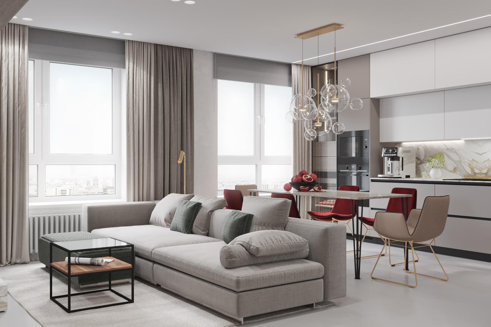 Уютная и современная квартира для семьи из 4х человек