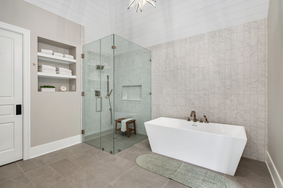 Bathroom - transitional bathroom idea in Raleigh