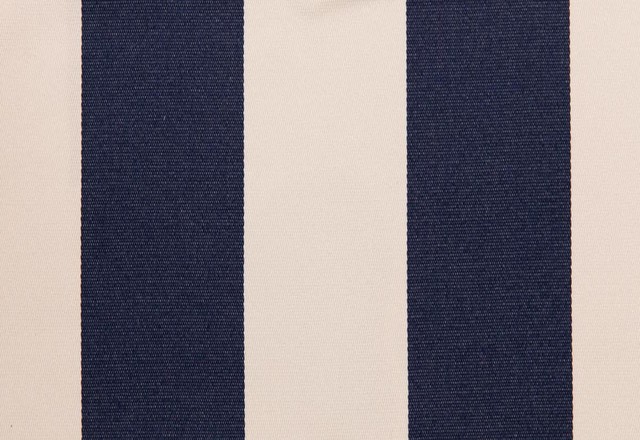 Nautical Blue White Stripe Woven Outdoor Performance Upholstery Fabric