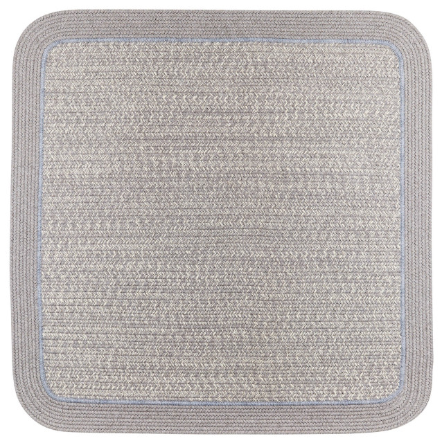 Woolmade Rounded Rectangle Braided Rug, 10' Square - Contemporary ...