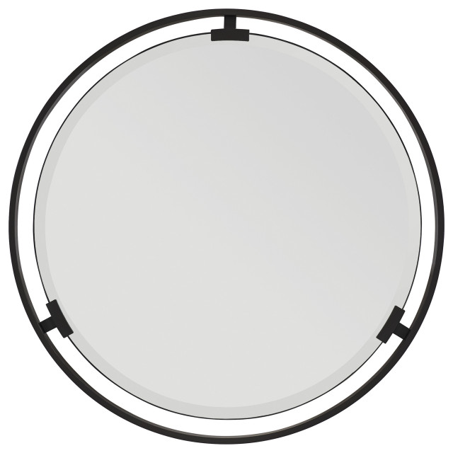 Aurora Round Mirror Transitional Wall Mirrors by Lexington Home