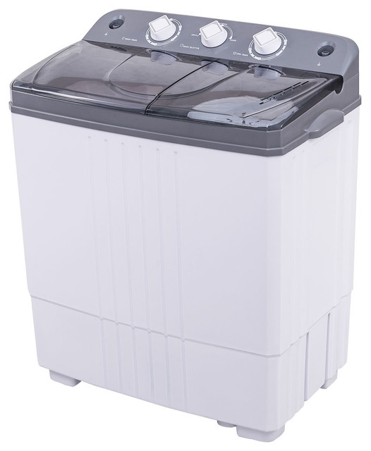 Costway Portable Mini Compact Twin Tub 16Lbs Total Washing Machine