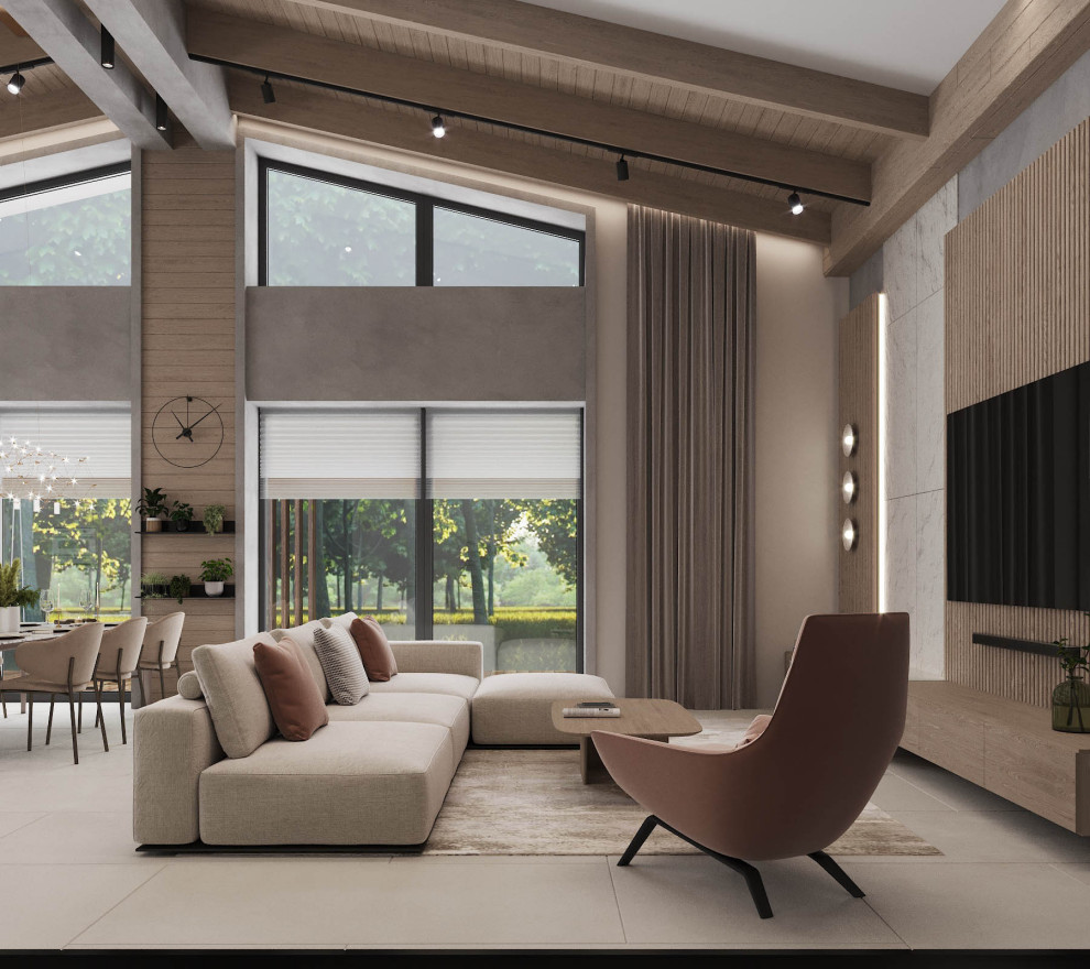 Загородный интерьер -гостиная, холл