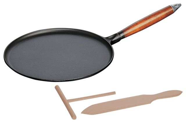 Staub Cast Iron Crepe Pan With Spreader & Spatula, 11