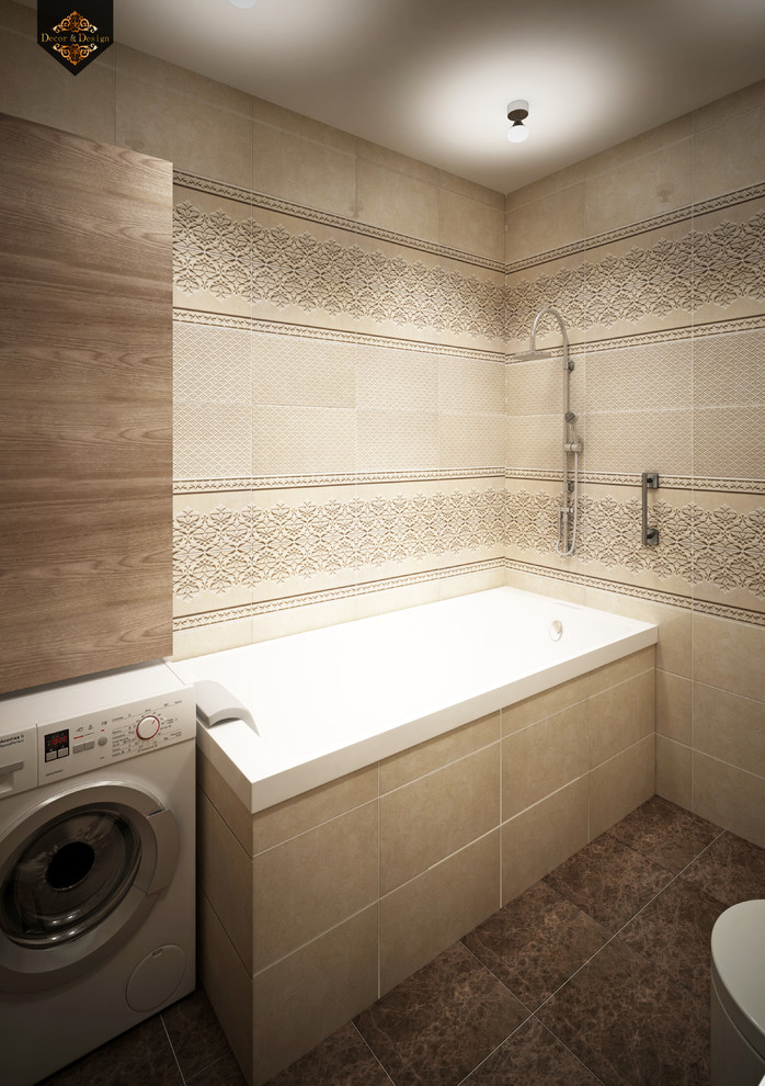 "Фьюжн в интерьере"трехкомнатная квартира в Казани по ул. Муштари