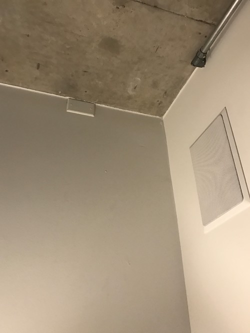 Caulk shines on newly painted walls