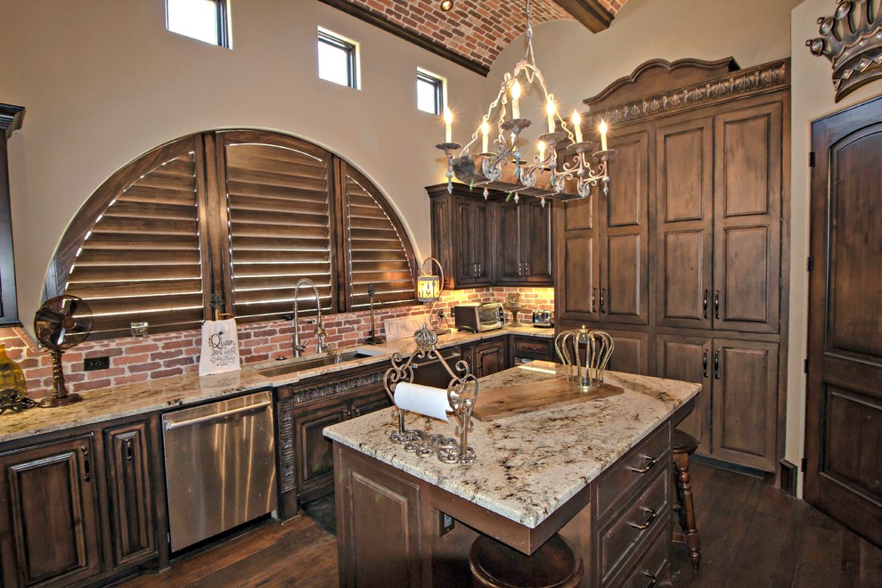 Mountain style kitchen photo in Austin