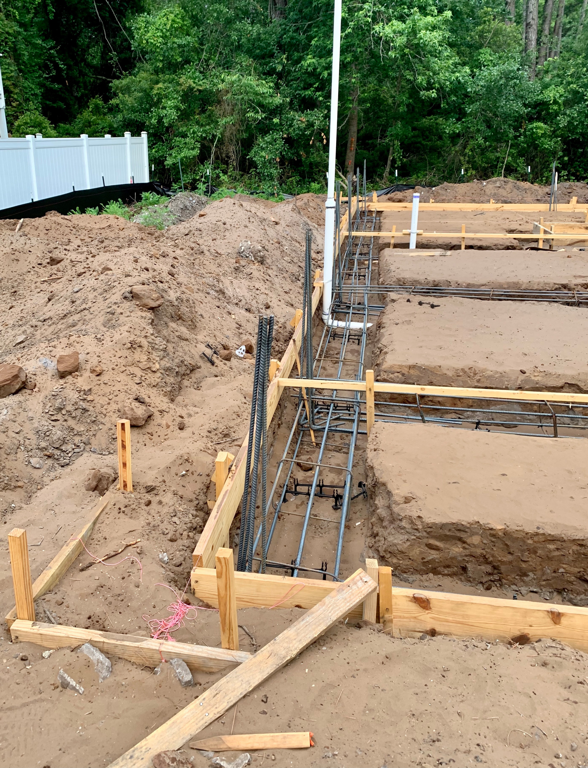 Forming up foundation
